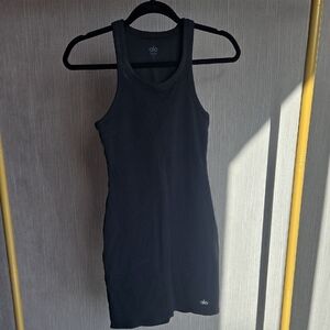 ALO Yoga Black Crewneck Tank Dress